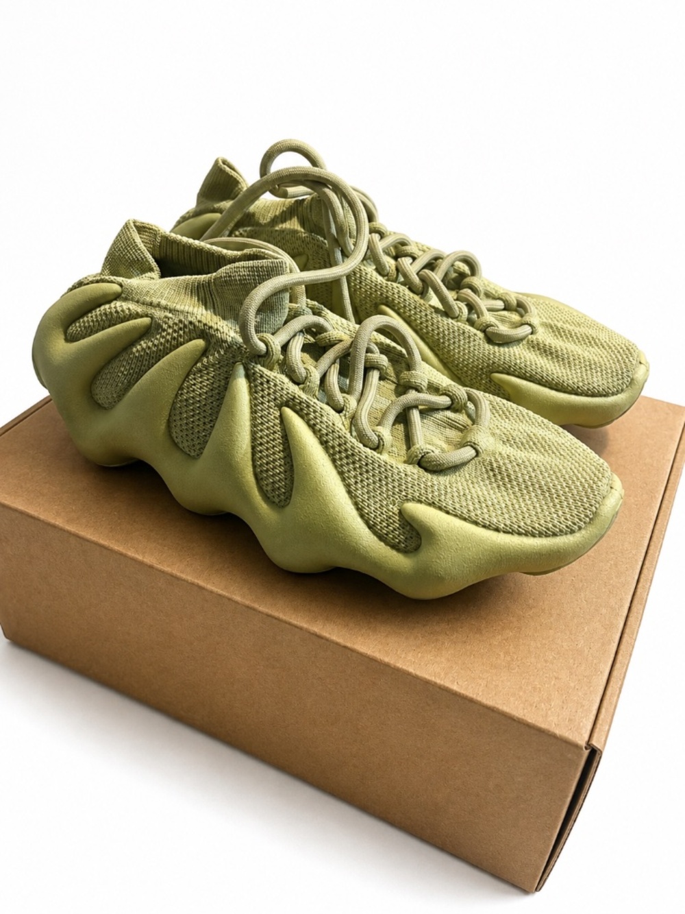 Adidas Yeezy 450 Resin Olive Green Sneakers
